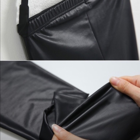 Sexy low rise faux leather leggings - Picture 6 of 8